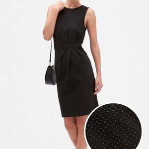 Banana‎ Republic Black Polka Dot Sleeveless Sheath Dress | Classic Workwear